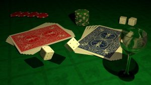 el color verde de las mesas de casino